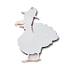 感謝祭の日の半透明樹脂ビッグペンダント  七面鳥のチャーム  ブラック  52x36x2mm  穴：1mm RESI-K019-10C-3