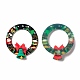Colgantes de acrílico opaco con estampado de tema navideño MACR-F071-07-2