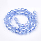 Chapelets de perles en verre électroplaqué EGLA-Q118-6mm-B04-2