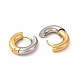 Двухцветные серьги-кольца Huggie из нержавеющей стали 304 для женщин EJEW-C011-07D-2
