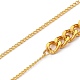 Мужские ожерелья-цепочки из алюминия и латуни с кубинскими звеньями NJEW-JN03036-3