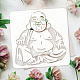 FINGERINSPIRE Buddha Stencil 11.8x11.8 inch Reusable Stencils for Painting Plastic Maitreya Buddha Pattern Stencil Template DIY Projects and Crafts Stencil for Painting on Wood Walls Fabric Home Decor DIY-WH0391-0420-3