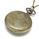Сплав плоский круглый кулон ожерелье карманные часы WACH-N012-04-3