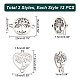 UNICRAFTALE 24pcs 2 Styles 201 Stainless Steel Tree of Life Link Connector Pendants Metal Flat Round Hollow And Heart Shape Linking Charm With 2 Holes Drop Dangle Earrings Charm for Jewelry Making STAS-UN0042-38-3