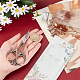 SUNNYCLUE 1Set 4.7Inch Stainless Steel Embroidery Scissors Butterfly Pattern Vintage Style Pointed Tip Sewing Shears for Papercraft Crochet Cross Stitch Knitting Scissors Red Copper Printed Package TOOL-WH0139-09R-3