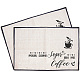 Sottobicchieri in cotone e lino tema caffè AJEW-WH0201-017-1
