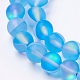 Chapelets de perles en pierre de lune synthétique G-K280-02-8mm-09-3