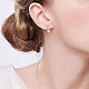 Boucles d'oreilles à tige en argent sterling plaqué rhodium Shegrace 925 JE704A-3