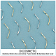 DICOSMETIC 40Pcs 2 Colors Stainless Steel Curve Pendant Golden Connector Dangle Charms with 2 Holes for DIY Bracelet Necklace Jewelry Craft Making Hole: 3mm STAS-DC0006-25-4