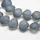 Frosted Electroplate Glass Shell Beads Strands X-EGLA-M002-B01-1