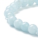 Dyed Natural Jade Beaded Stretch Bracelets BJEW-D446-B-13-2