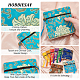 HOBBIESAY 16Pcs 8 Colors Chinese Brocade Tassel Zipper Jewelry Bag Gift Pouch ABAG-HY0001-02-4