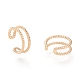 Brass Cuff Earrings EJEW-I249-18G-2