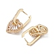 Heart Cubic Zirconia Hoop Earrings EJEW-M216-06A-3