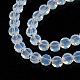 Hebras de perlas de vidrio de imitación de jade transparente GLAA-N052-05A-B07-3