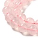Granos naturales de abalorios de cuarzo rosa G-Z047-C03-06-4