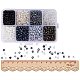 PandaHall Elite 1440 Pcs 6/0 4mm 8 Colors Glass Seed Beads Lined Pony Bead Waist Beads Tiny Spacer Czech Beads for Earring Bracelet Necklace Key Chain Jewelry Making SEED-PH0006-4mm-01-4