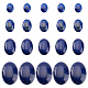 Superfindings 2 style cabochons de jaspe bleu naturel et lapis-lazuli G-FH0001-43-1
