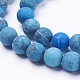 Dyed Natural Map Stone/Picasso Stone/Picasso Jasper Beads Strands X-G-F520-52-6mm-3