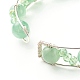 Natural & Synthetic Mixed Gemstone Beads Reiki Healing Cuff Bangles Set for Girl Women X1-BJEW-TA00023-22