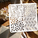 FINGERINSPIRE Stationery Stencils 11.8x11.8 inch Pins Painting Stencil Plastic 4 Styles Thumbtacks Paper Clips Staples Patterns Stencil Reusable DIY Art and Craft Stencil for Cards Making Album Decor DIY-WH0391-0562-3