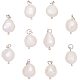 PandaHall Elite 10pcs Freshwater Pearls Dangles Charms Pendant Natural Pearl Beads Charms for Bracelet Necklace Jewelry Making PEAR-PH0001-01-1