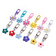 Biyun 12 pièces 12 couleurs pendentifs en résine/acrylique porte-clés KEYC-BY0001-01-2