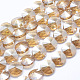 Electroplate Glass Beads Strands EGLA-F136-PL03-1