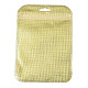 半透明のプラスチック製ジップロックバッグ  再封可能な包装袋  長方形  ゴールド  15x10.5x0.03cm OPP-Q006-04G-2