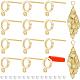 BENECREAT 20Pcs Brass Stud Earring Findings KK-BC0008-36-1