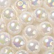 UV Plating Rainbow Iridescent Acrylic Beads OACR-F004-04D-1