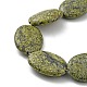 Cordón natural serpentina / verde cuentas de piedra hebras G-P469-02-7
