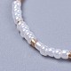 Bracelets de perles tressées en fil de nylon ajustable BJEW-JB04374-01-2