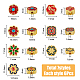DICOSMETIC 42Pcs 7 Style Alloy Enamel Beads FIND-DC0002-36-2