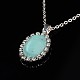 Trendy Synthetic Turquoise Pendant Necklaces and Ear Studs Jewelry Sets SJEW-JS00848-5
