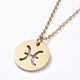 304 Stainless Steel Pendant Necklaces NJEW-E147-03G-1