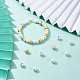 Benecreat 20 pièces 2 couleurs perles en laiton plaqué or longue durée perles entretoises rondes pour bracelet boucles d'oreilles collier fabrication de bijoux KK-BC0007-16-5