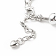 Bracelet européen en alliage de charme de coeur avec des chaînes de serpent BJEW-JB08046-02-5