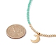 Conjunto de collares con colgante de estrella y luna para mujeres adolescentes NJEW-JN03738-03-8