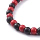 Bracciali elasticizzati in perle di sandalo naturale BJEW-JB04679-03-3