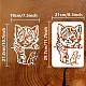 描画ツールプラスチック製図面型板テンプレート  スクラップブック、布地、タイル、床、家具、木材の塗装用  長方形  猫の形  29.7x21cm DIY-WH0396-530-2