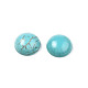 Accessoires d'artisanat teints turquoise synthétique pierres précieuses cabochons de dôme dos plat  TURQ-S266-6mm-01-2