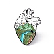 Pasador de esmalte de corazón anatómico JEWB-A005-09-02-1