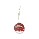 クリスマステーマのアクリルペンダント装飾  ナイロンコード吊り下げ装飾  フラットラウンド  言葉  190~205mm HJEW-G021-01A-1