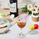Charms in silicone per bicchieri da vino AJEW-WH0038-46-4