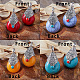 SUNNYCLUE 1 Box 28Pcs 7 Colors Resin Teardrop Charms Alloy Enamel Charms Pendants with Hole Tibetan Silver Metal Bead Caps for DIY Jewelry Making Necklace Bracelet Earring Accessories Charms RESI-SC0001-09AS-4