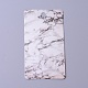 厚紙のピアスディスプレイカード  大理石模様の長方形  ホワイト  9x5x0.04cm  穴：1.5mm CDIS-F003-16A-1