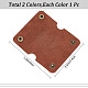 Gorgecraft 2Pcs 2 Colors Wide Imitation Leather Cable Keepers AJEW-GF0006-46-2