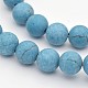 Synthetic Turquoise Round Beads Strands G-G735-13F-8mm-1