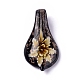 Ensembles de bijoux avec pendentifs et boucles d'oreilles pendantes en sable doré faits à la main SJEW-L146-B04-2